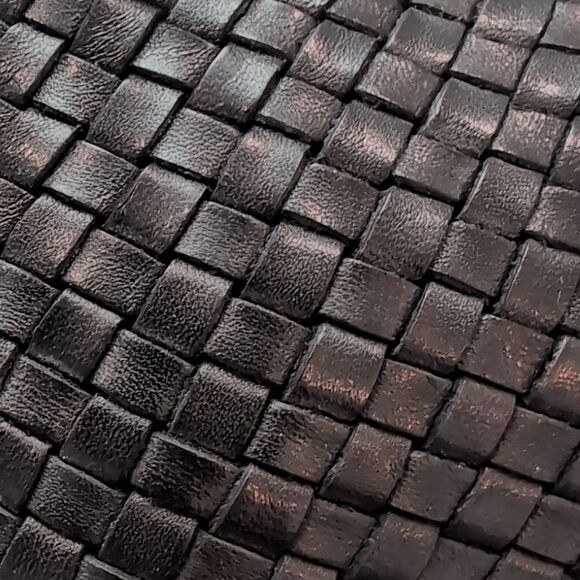 Earthies Katina Black Wedge Woven Leather Bootie Sandals Size 10 - Picture 12 of 13